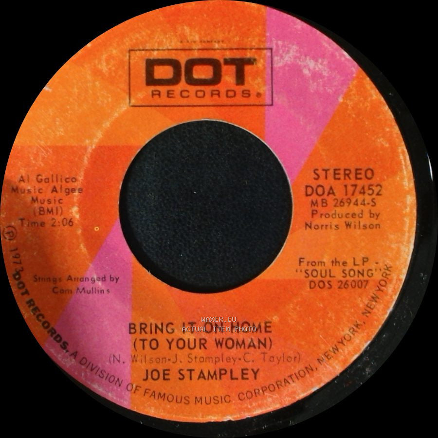Joe Stampley - You Make Life Easy / Bring It On Home (To Your Woman) side A