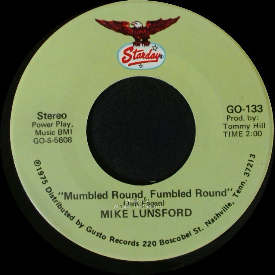 Mike Lunsford - Mumbled Round, Fumbled Round / Sugar Sugar side B
