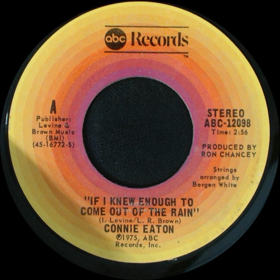 Connie Eaton - Magic Mystery / If I Knew Enough To Come Out Of The Rain side B