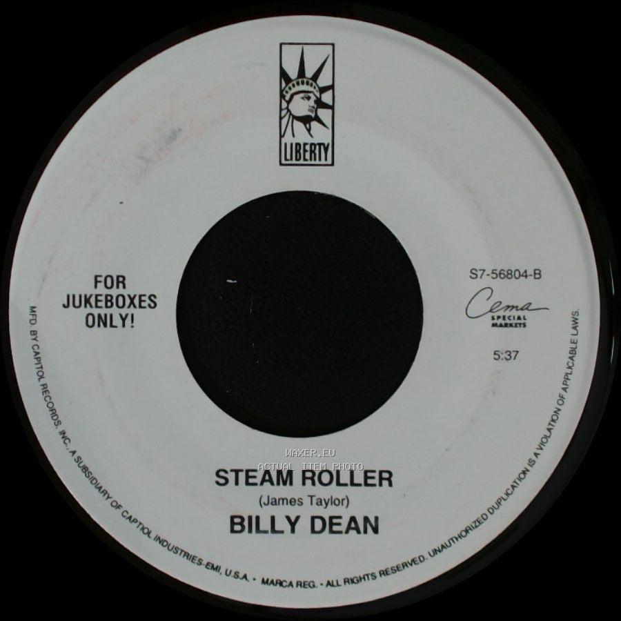 Billy Dean - Tryin' To Hide A Fire In The Dark / Steam Roller side B
