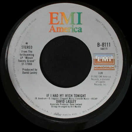 David Lasley - If I Had My Wish Tonight / There's Got To Be Somebody (Back On The Street Again) side B