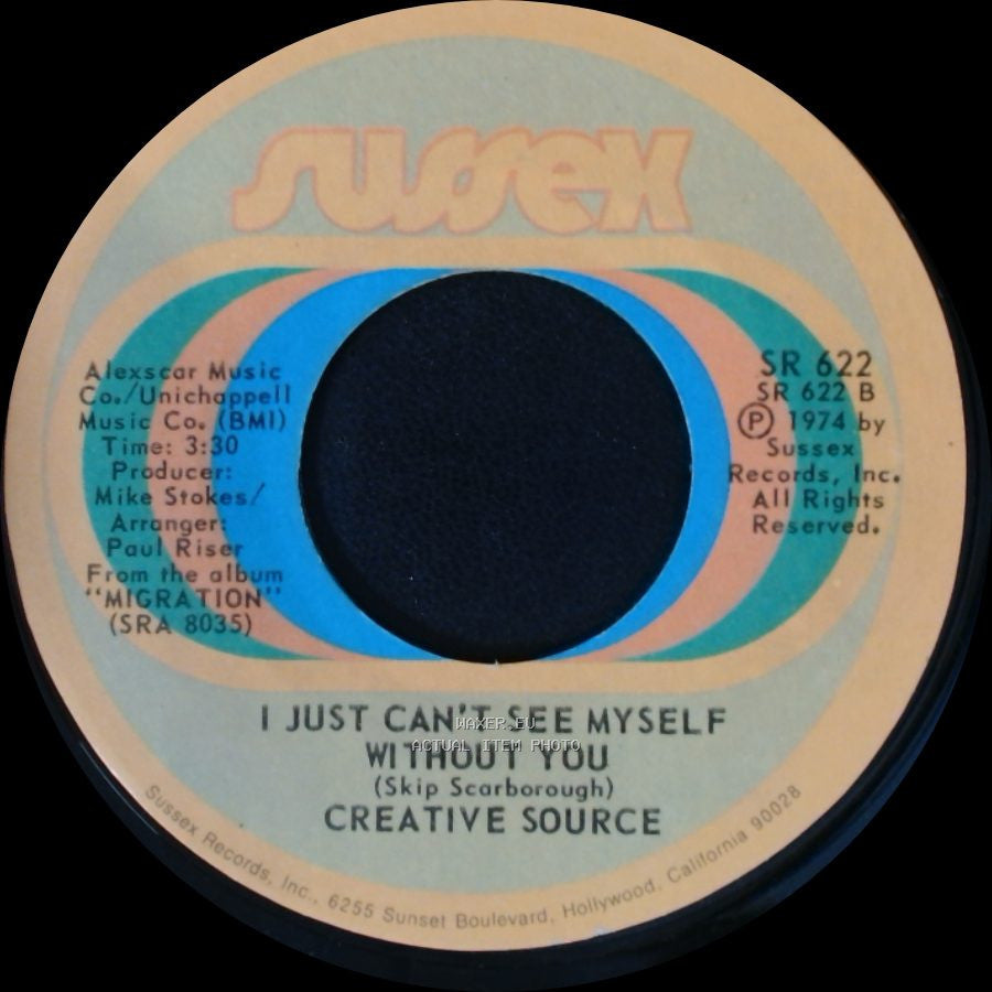Creative Source - Keep On Movin' / I Just Can't See Myself Without You side B