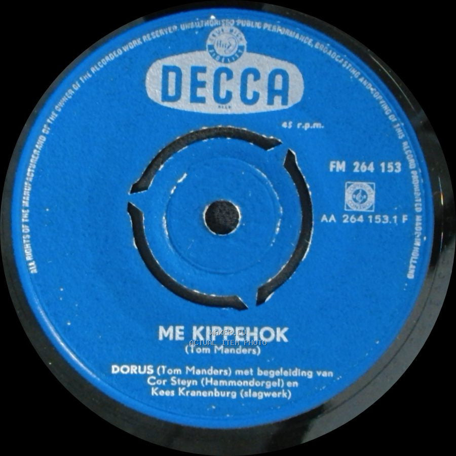 Dorus - Me Kippehok / Als Ik Een Millioen Bezat side A