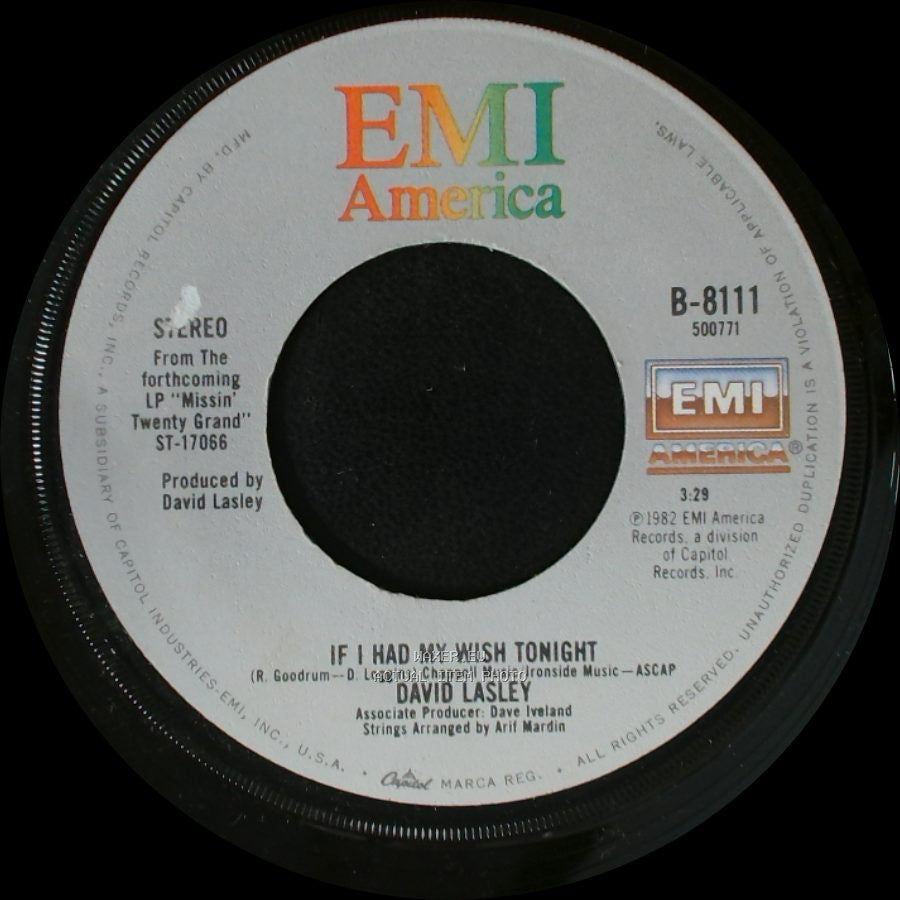 David Lasley - If I Had My Wish Tonight / There's Got To Be Somebody (Back On The Street Again) side B
