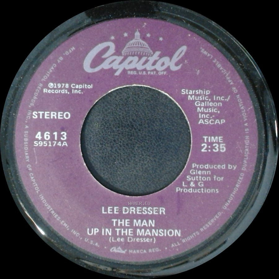 Lee Dresser - The Man Up In The Mansion / A Beautiful Song (For A Beautiful Lady) side A