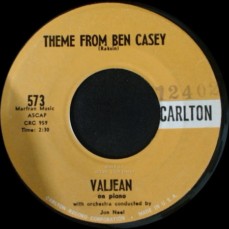 Valjean - Theme From Dr. Kildare / Theme From Ben Casey side B