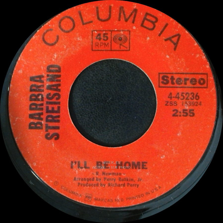 Barbra Streisand - I'll Be Home / Stoney End side A