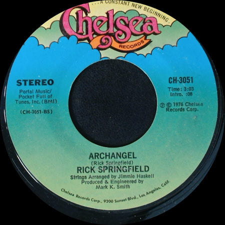 Rick Springfield - Arghangel / Take A Hand side A