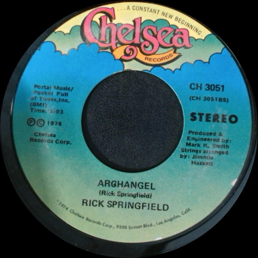 Rick Springfield - Arghangel / Take A Hand side A