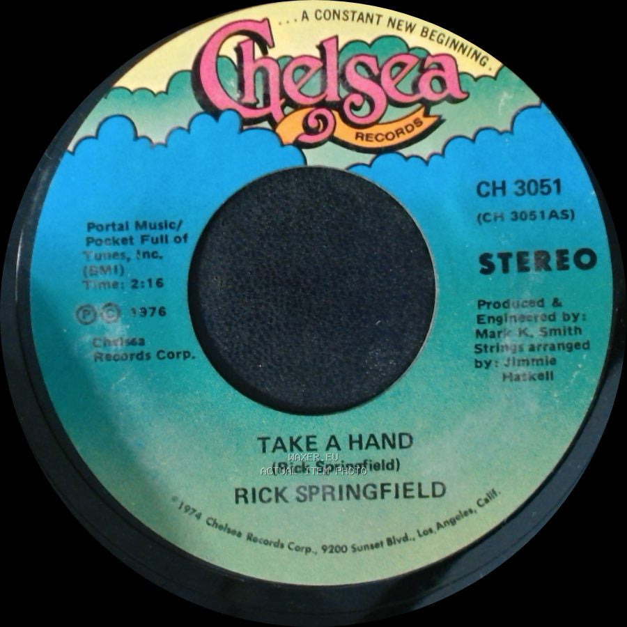 Rick Springfield - Arghangel / Take A Hand side B