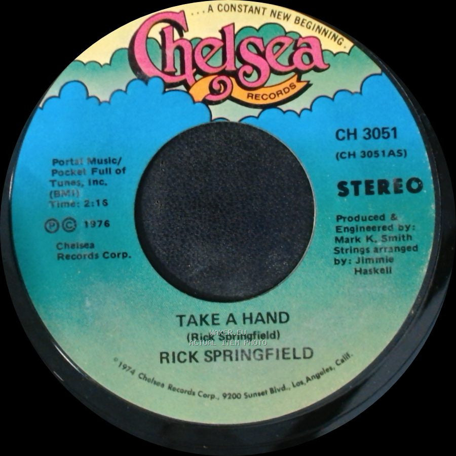 Rick Springfield - Arghangel / Take A Hand side B