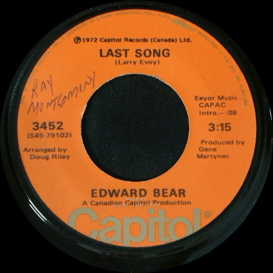 Edward Bear - Best Friend / Last Song side B