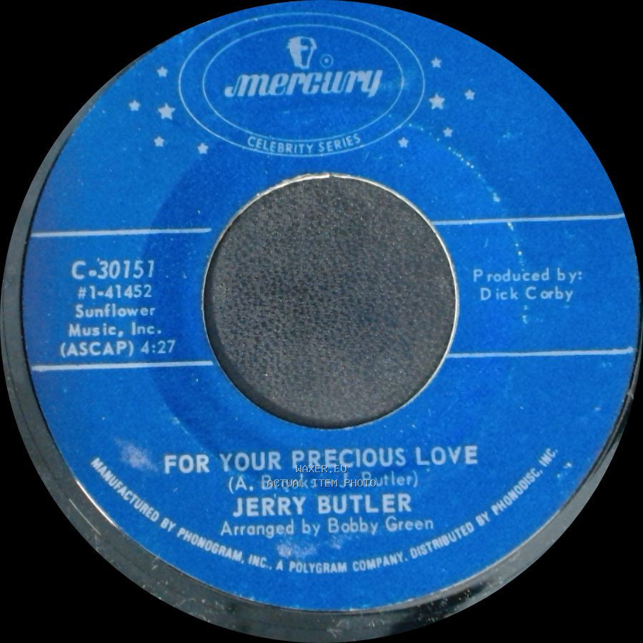 Jerry Butler - Moon River / For Your Precious Love side B