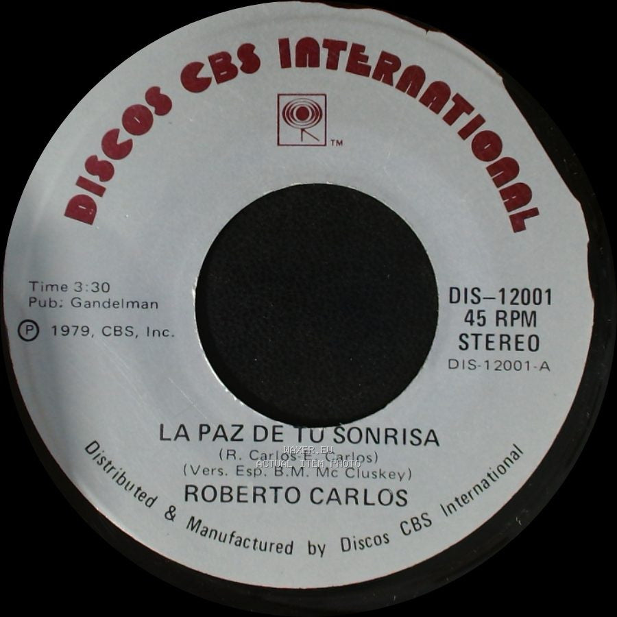 Roberto Carlos - Desahogo / La Paz De Tu Sonrisa side B