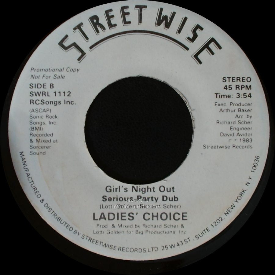 Ladies' Choice - Girl's Night Out / Girl's Night Out / Serious Party Dub side B