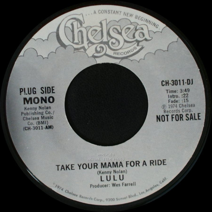 Lulu - Take Your Mama For A Ride / Take Your Mama For A Ride side B