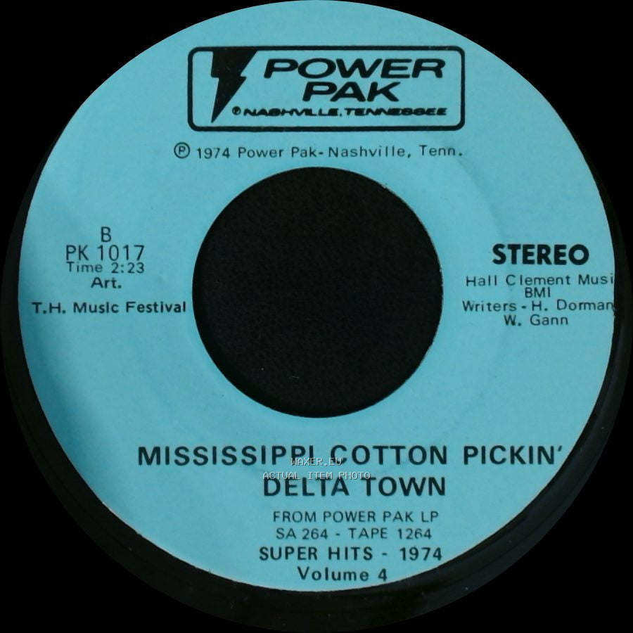 Art. T.H. Music Festival - I Wouldn't Want To Live If You Didn't Love Me / Mississippi Cotton Pickin' Delta Town side B
