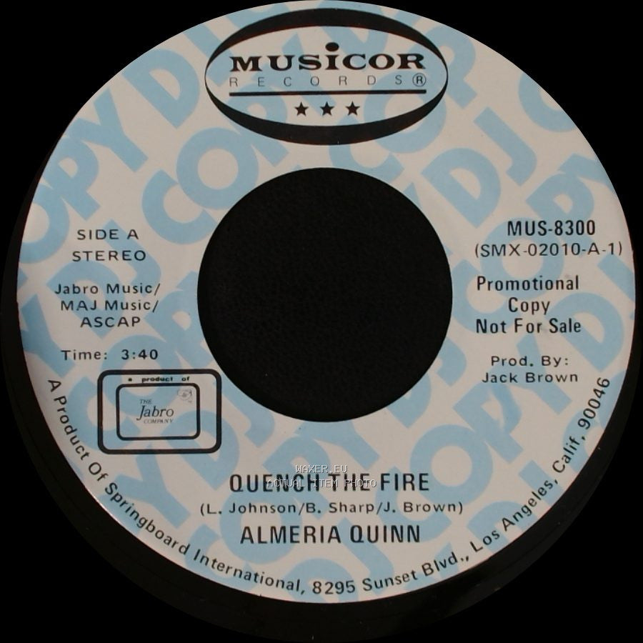 Almeria Quinn - Quench The Fire / Quench The Fire side A