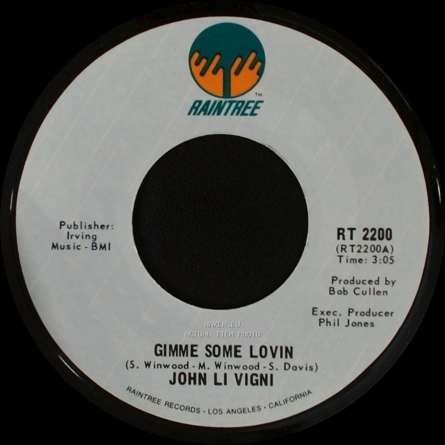 John Li Vigni - Driving Back To You / Gimme Some Lovin side B