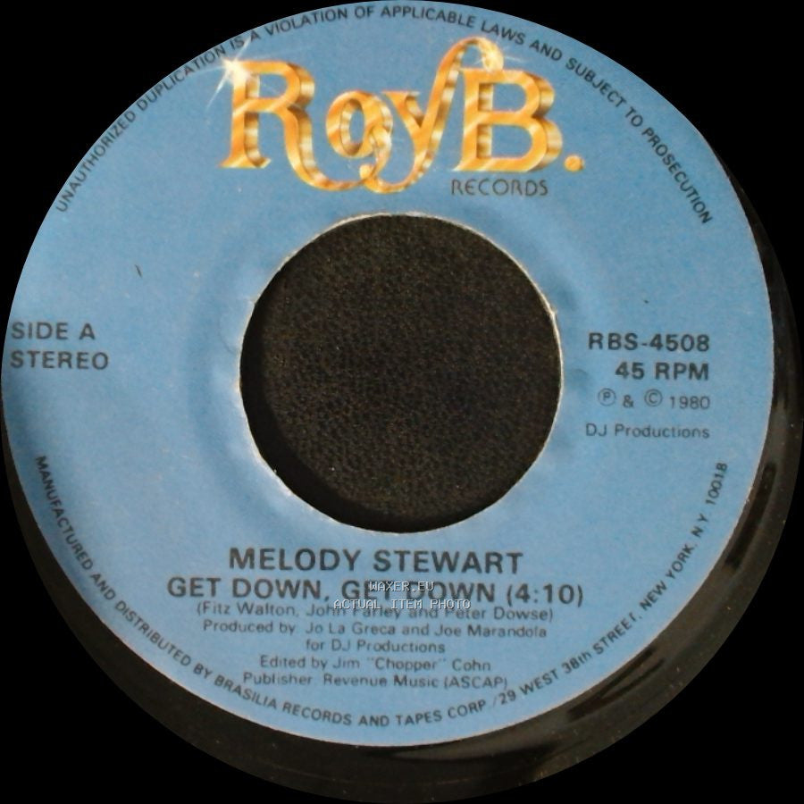 Melody Stewart - Get Down, Get Down / Action Satisfaction (3:50) side A