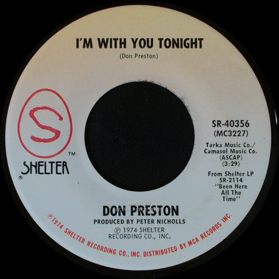 Don Preston - A Minor Case Of The Blues / I'm With You Tonight side B