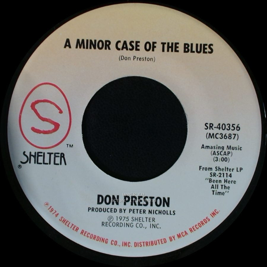 Don Preston - A Minor Case Of The Blues / I'm With You Tonight side A