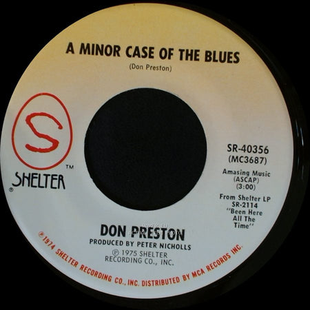Don Preston - A Minor Case Of The Blues / I'm With You Tonight side B