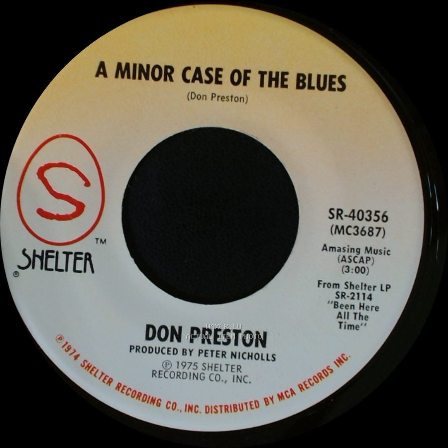 Don Preston - A Minor Case Of The Blues / I'm With You Tonight side B