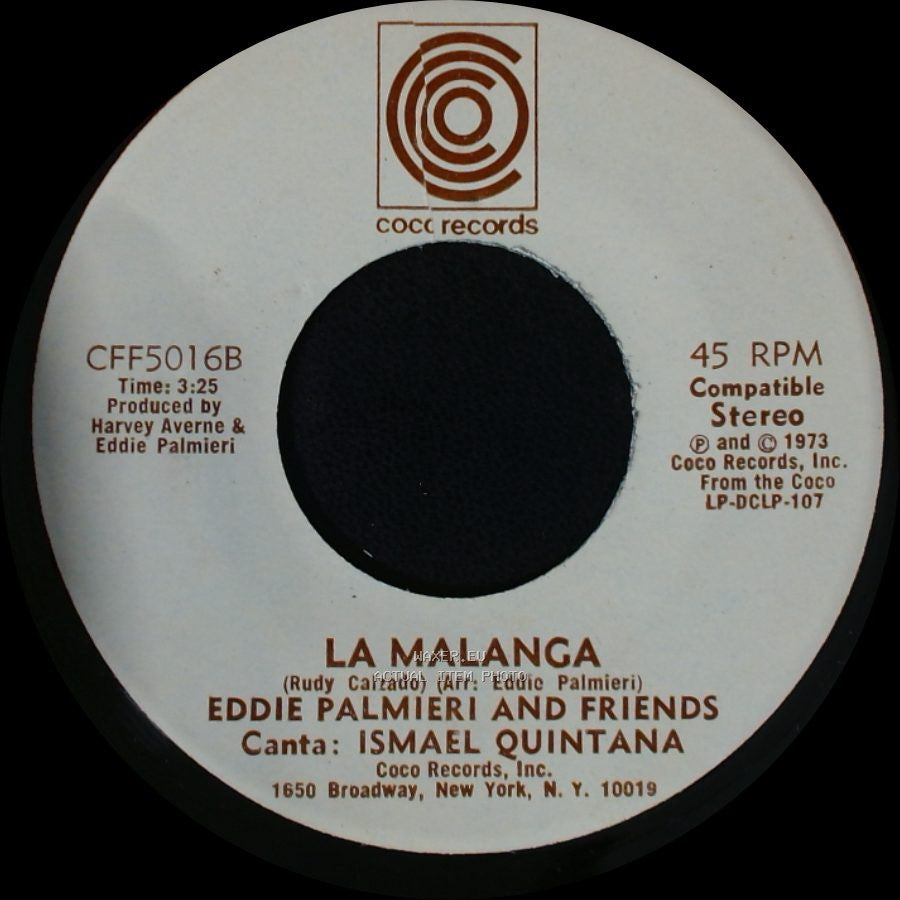Eddie Palmieri And Friends - La Malanga / No Pienses Asi side A