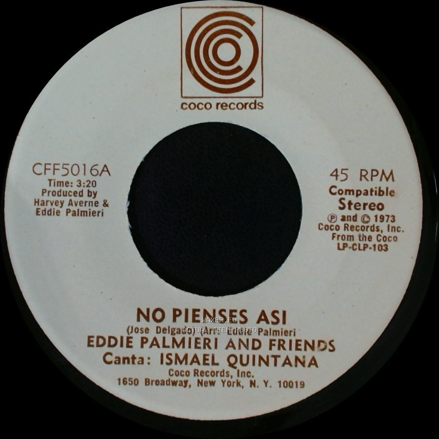 Eddie Palmieri And Friends - La Malanga / No Pienses Asi side B