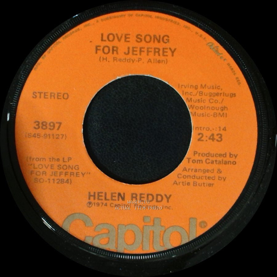 Helen Reddy - You And Me Against The World / Love Song For Jeffrey side B
