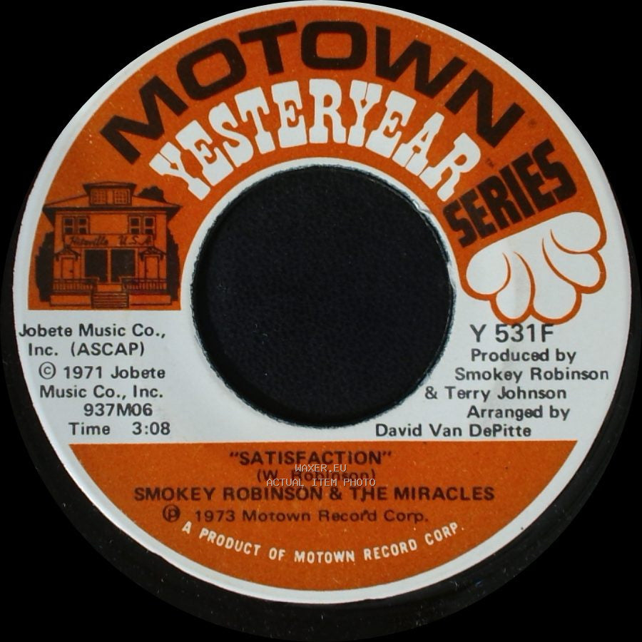 Smokey Robinson & The Miracles - I Don't Blame You At All / Satisfaction side B