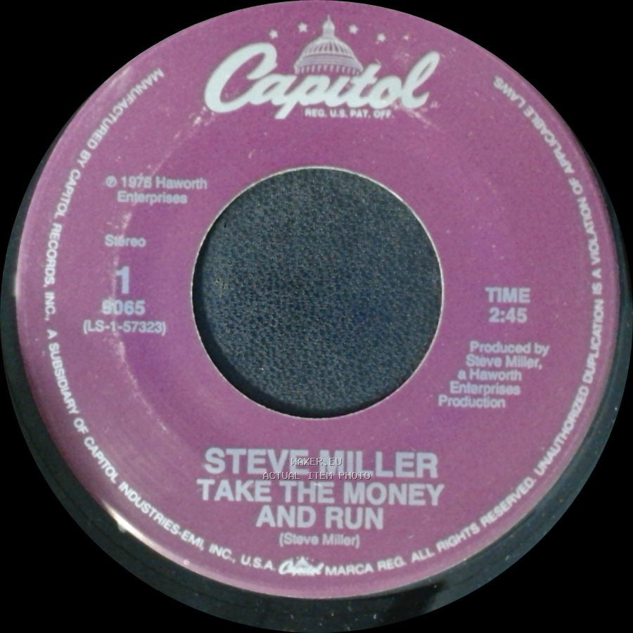 Steve Miller - Jet Airliner / Take The Money And Run side B