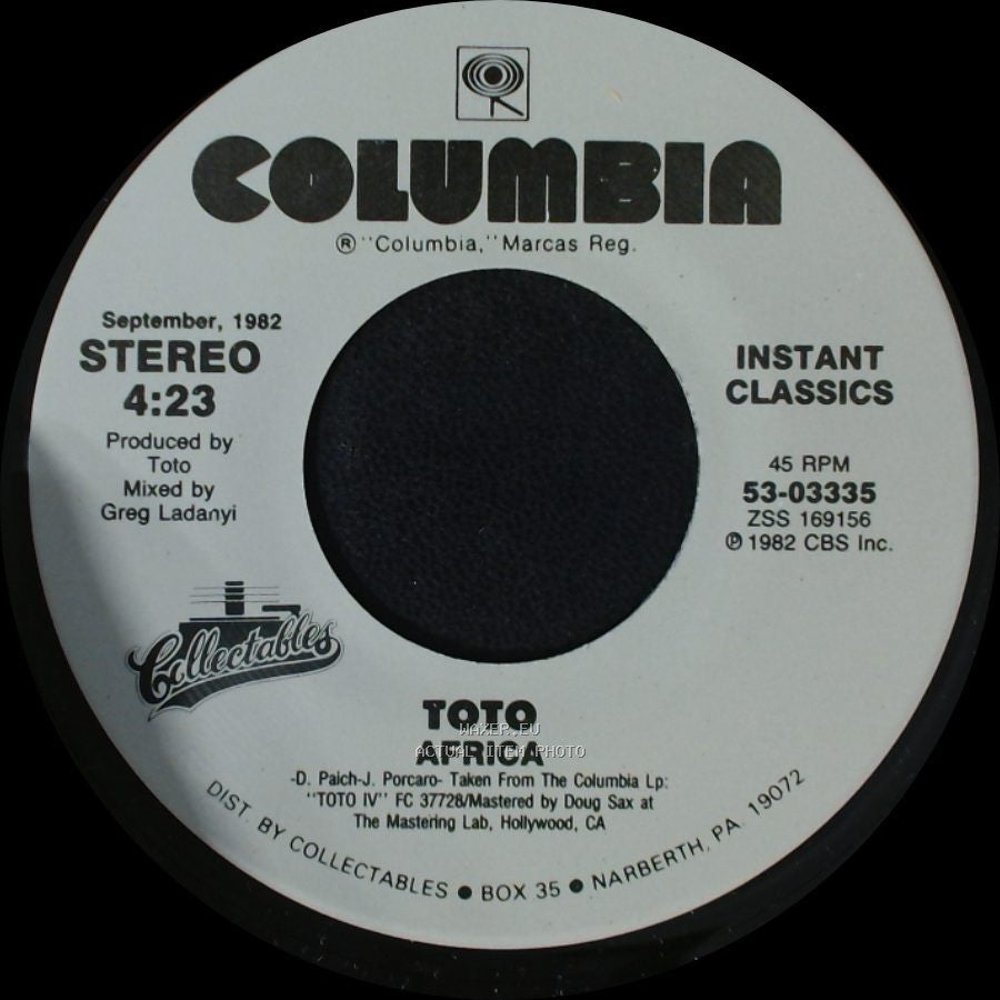 Toto - Africa / Good For You side A