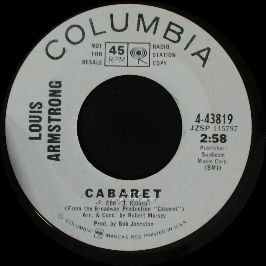 Louis Armstrong - Cabaret / Canal St. Blues side A