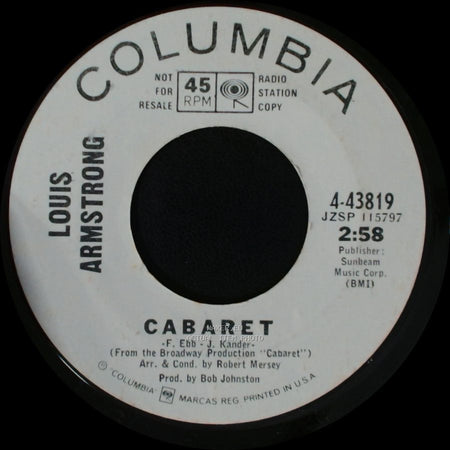 Louis Armstrong - Cabaret / Canal St. Blues side A