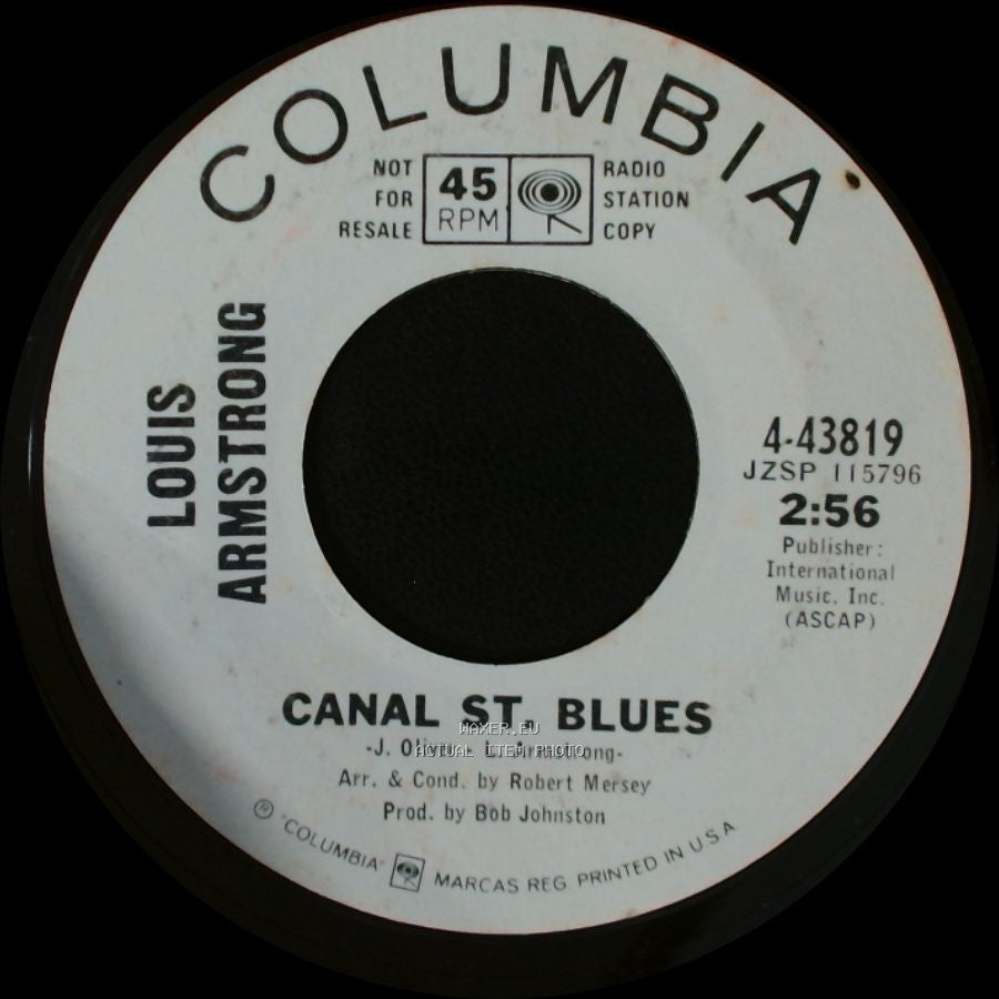 Louis Armstrong - Cabaret / Canal St. Blues side B