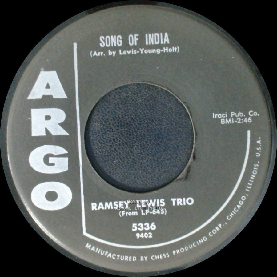 Ramsey Lewis Trio - I Love Paris / Song Of India side B