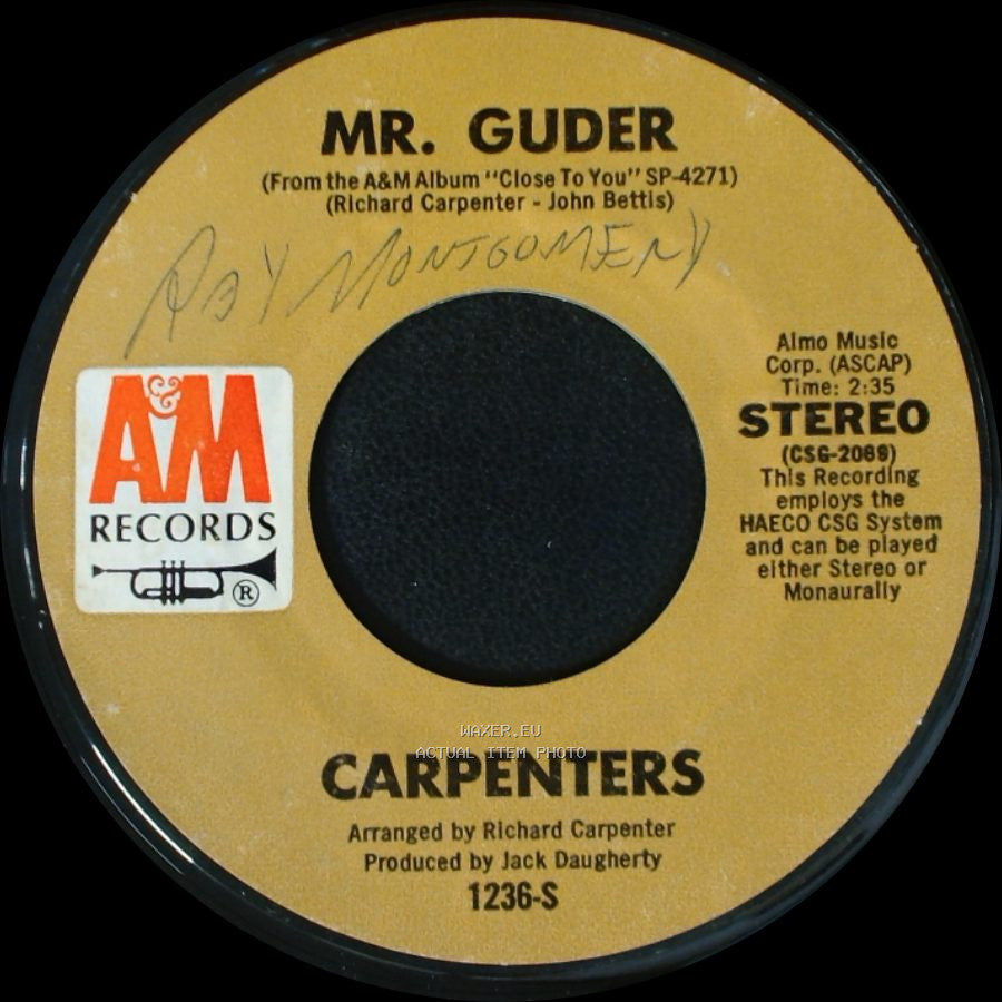 Carpenters - Merry Christmas Darling / Mr. Guder side B