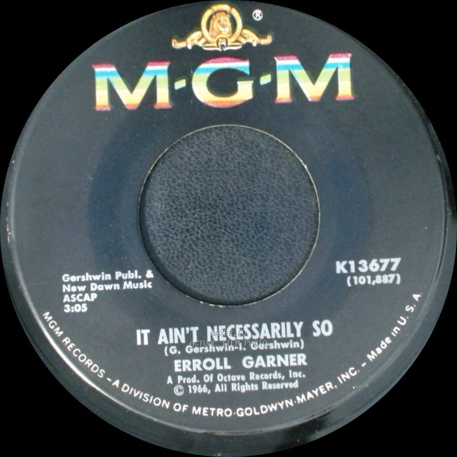 Erroll Garner - More / It Ain't Necessarily So side B