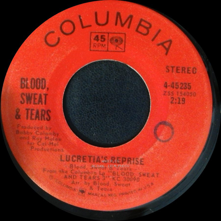 Blood, Sweat & Tears - Lucretia Mac Evil / Lucretia's Reprise side B
