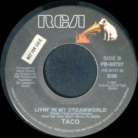 Taco - Puttin' On The Ritz / Livin' In My Dreamworld side B