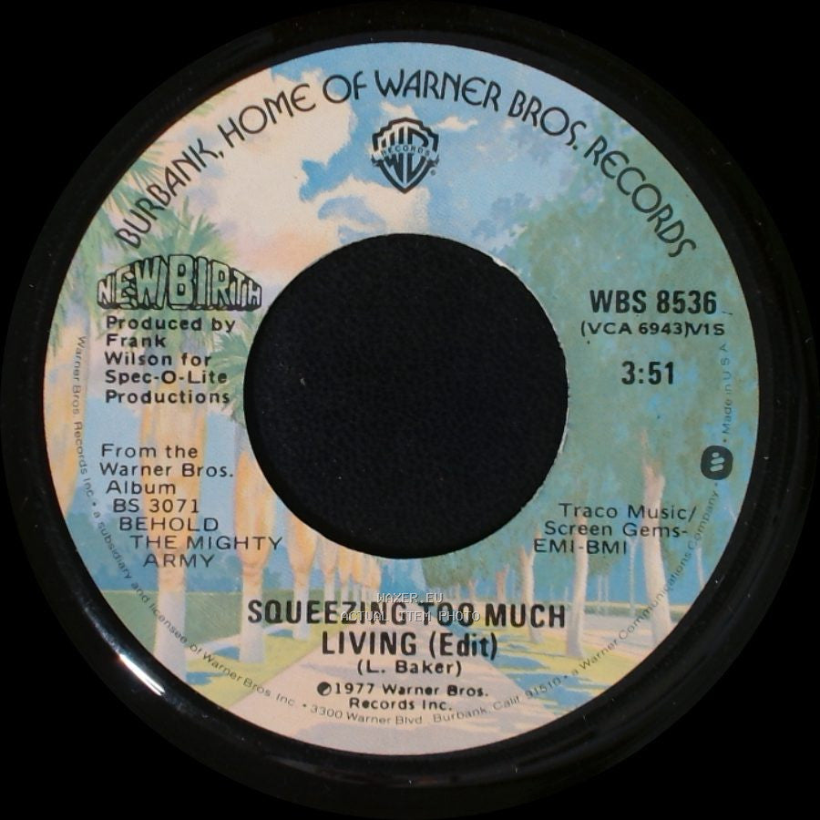 New Birth - How Will I Live (Edit) / Squeezing Too Much Living (Edit) side B