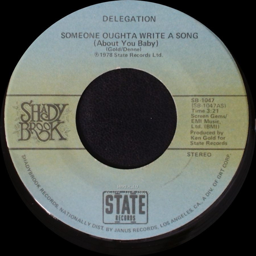 Delegation - Mr. Heartbreak / Someone Oughta Write A Song (About You Baby) side A