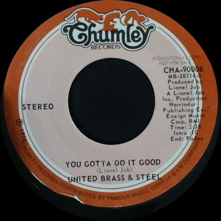 United Brass & Steel - You Gotta Do It Good / You Gotta Do It Good side A