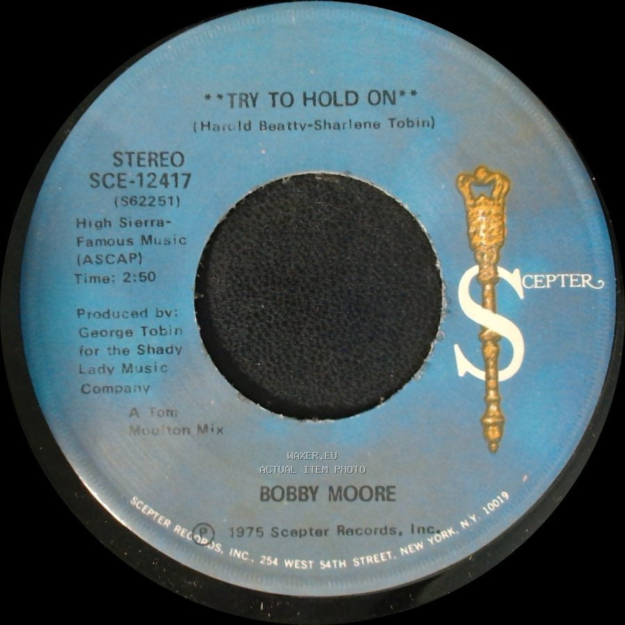 Bobby Moore - Try To Hold On (Disco Version) / Try To Hold On side B