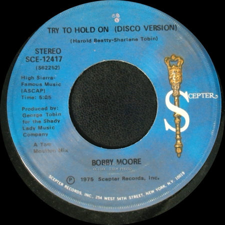 Bobby Moore - Try To Hold On (Disco Version) / Try To Hold On side B