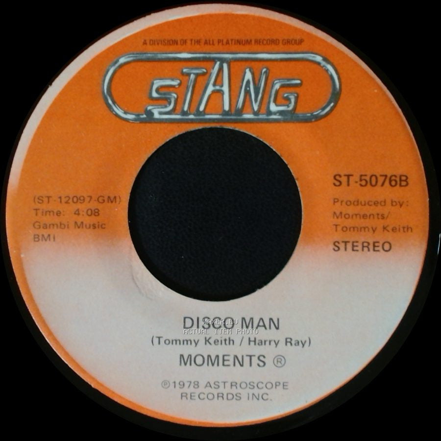 Moments - Disco Man / Rain In My Backyard side A