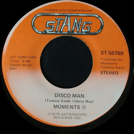 Moments - Disco Man / Rain In My Backyard side A