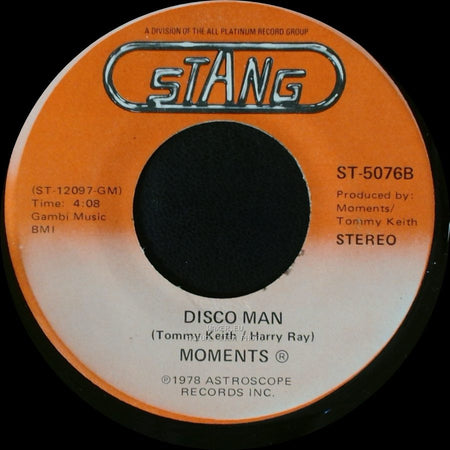 Moments - Disco Man / Rain In My Backyard side A